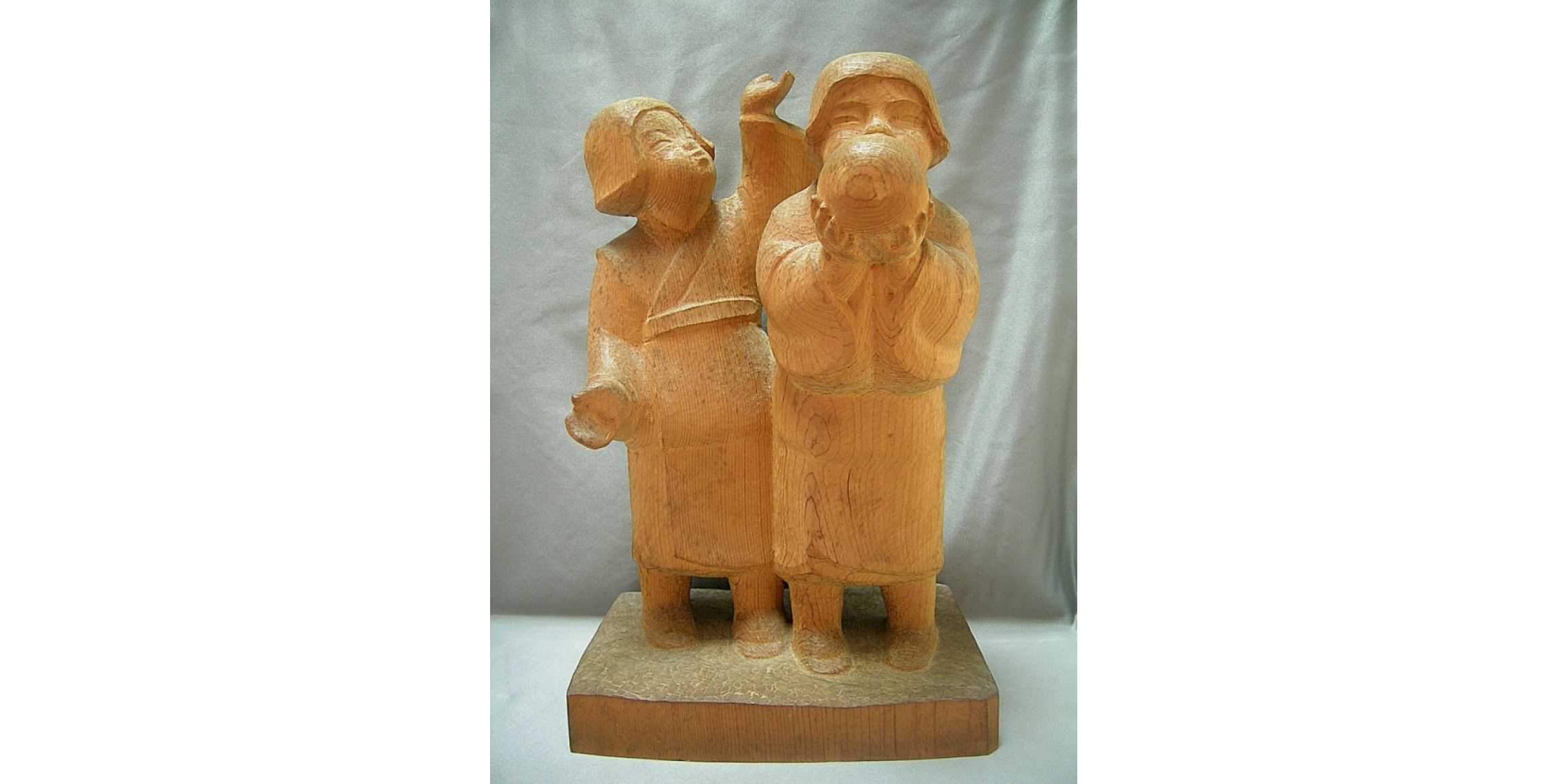 大島駒蔵作 木彫「風船」昭和九年制作 | 彫刻 | 買取品目 | 齊藤